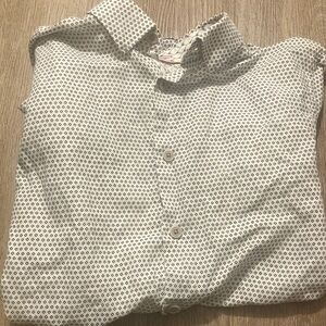 Ted Baker London White and Black Patterned Shirt